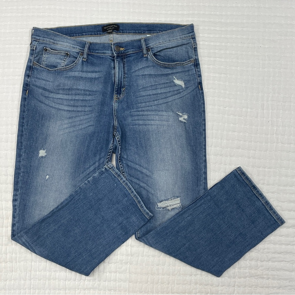 Banana Republic Factory's Destructed Medium Wash Girlfriend Jeans